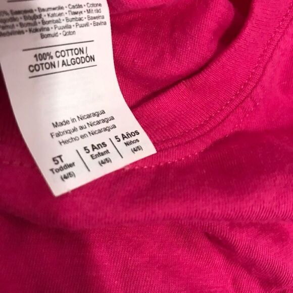 NWoT D Gildan Cotton Pink Short‎ Sleeve T-Shirt size 5T New - Picture 3 of 5